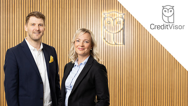 CreditVisor Oy:n Anne Viherlaakso ja Daniel Rémy