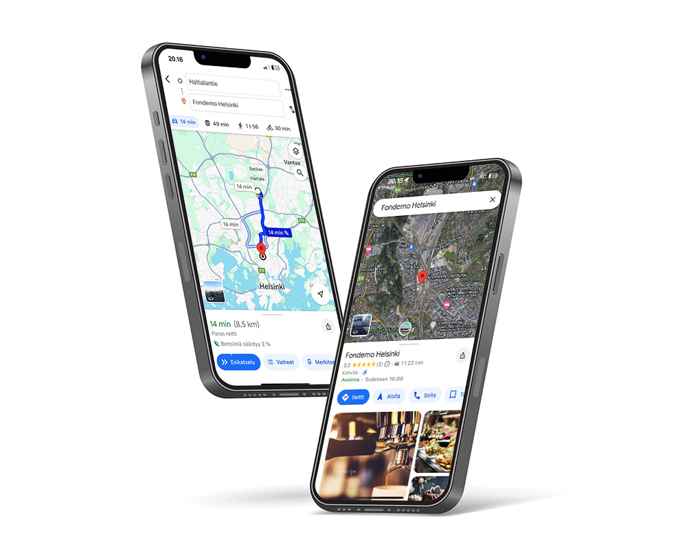 Päivitä yrityksesi tiedot Apple-karttoihin tai Google-karttoihin